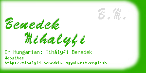 benedek mihalyfi business card