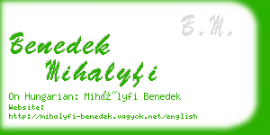 benedek mihalyfi business card